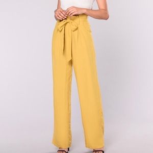 Mustard High Waisted Pants